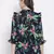 Floral Wave Ruffle Maternity Top