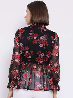 Floral Victorian Chic Women Top 4