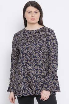 Tropical DauntyPlus Size Women Top