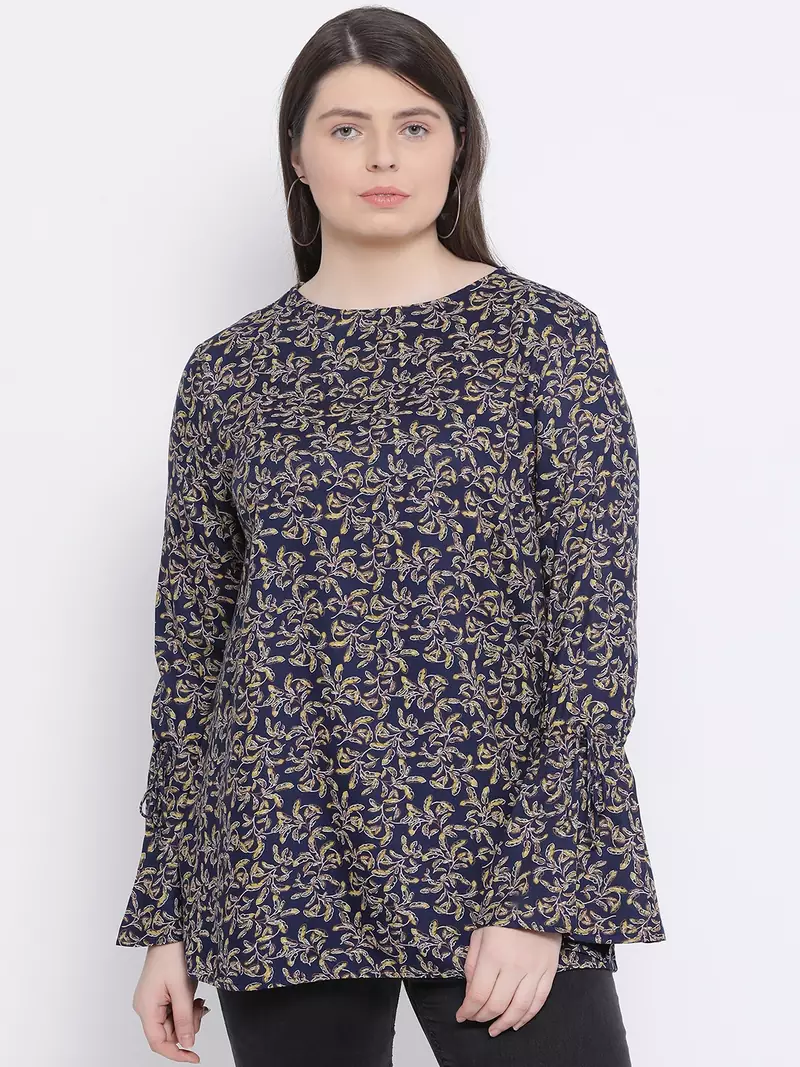 Tropical DauntyPlus Size Women Top