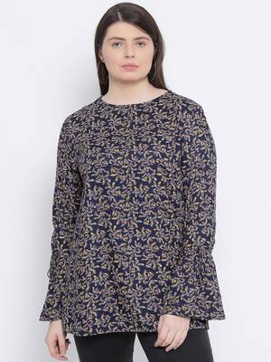 Tropical DauntyPlus Size Women Top 1