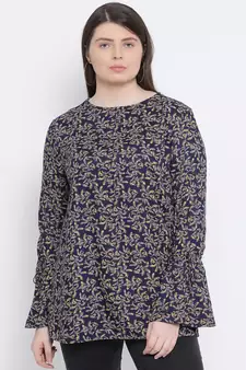 Tropical DauntyPlus Size Women Top