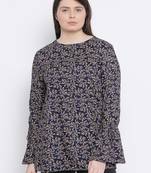 Tropical DauntyPlus Size Women Top