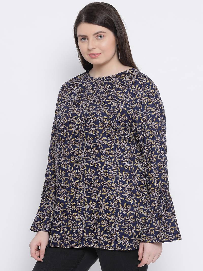 Tropical DauntyPlus Size Women Top