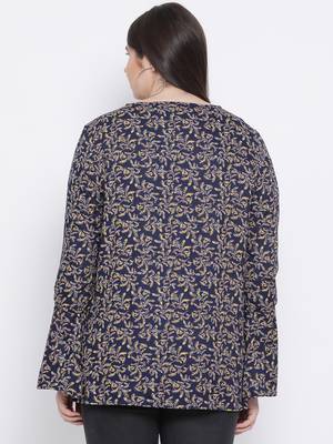Tropical DauntyPlus Size Women Top 4