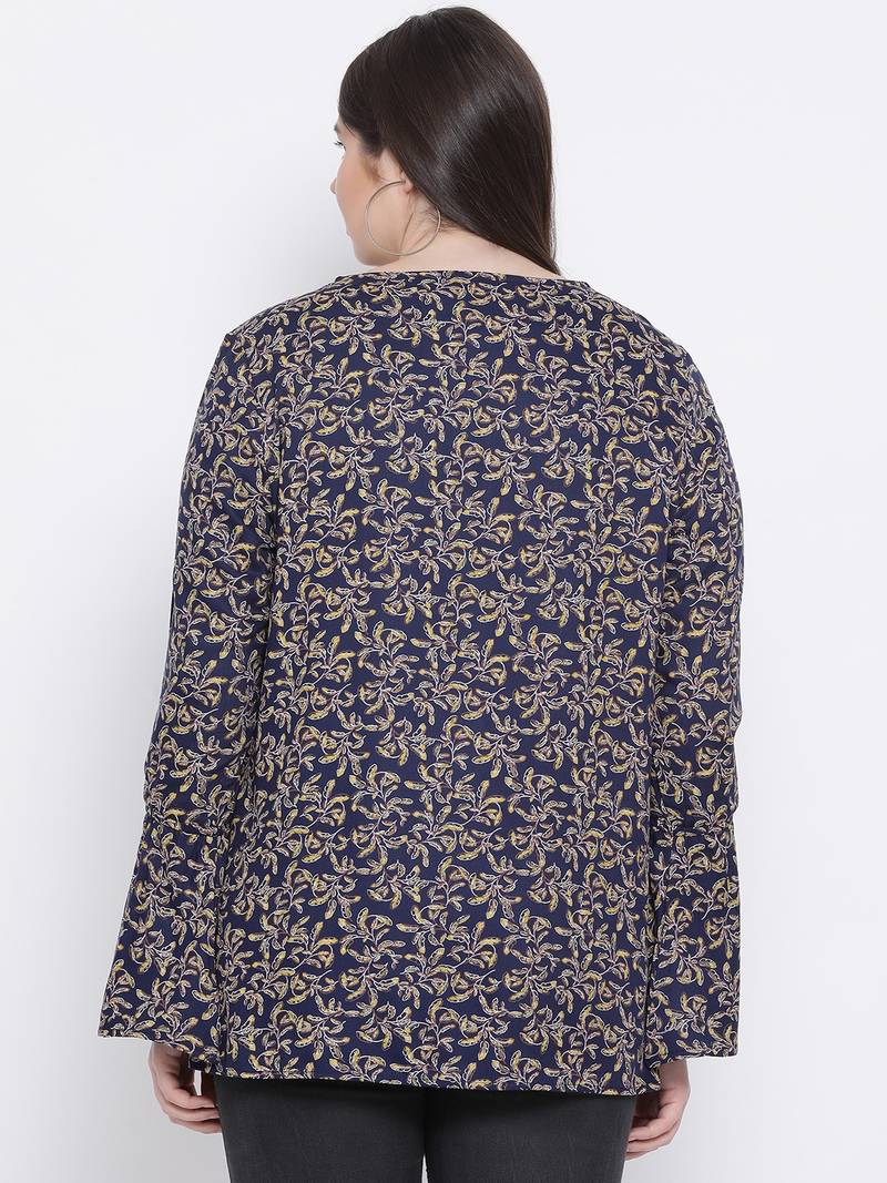 Tropical DauntyPlus Size Women Top