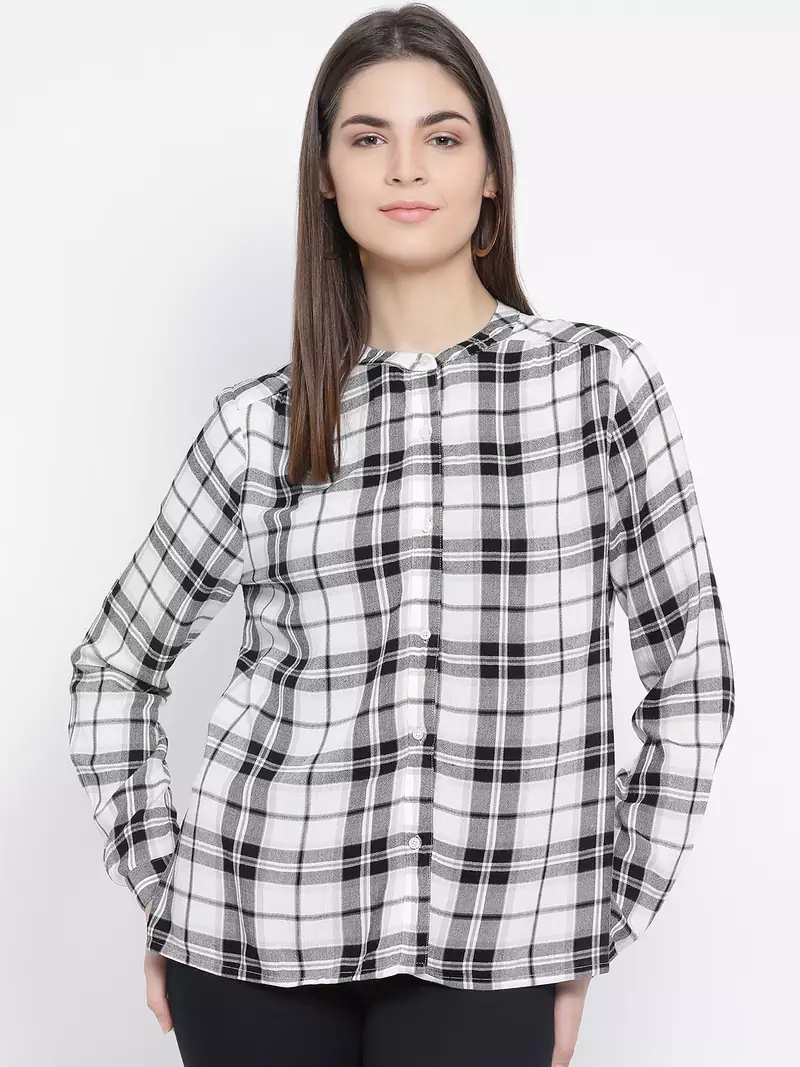 Checked Confetti Chic Women Shirt