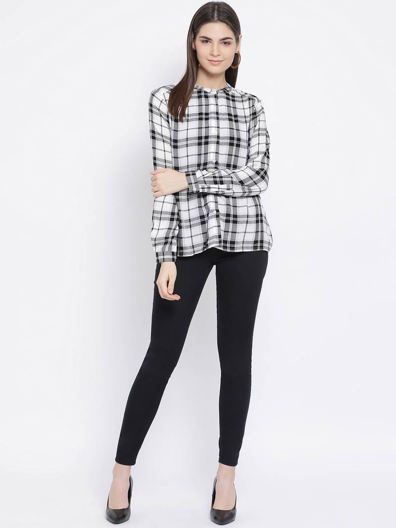 Checked Confetti Chic Women Shirt