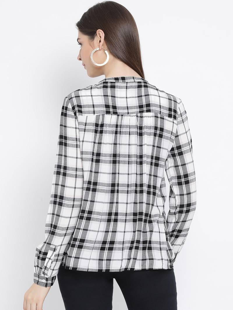 Checked Confetti Chic Women Shirt