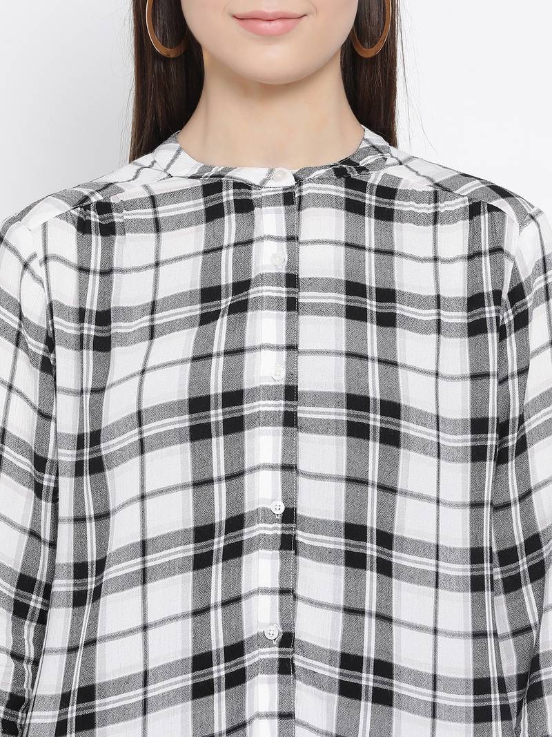 Checked Confetti Chic Women Shirt