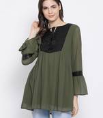 Olive Collateral Stylized Maternity Tunic