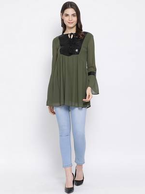 Olive Collateral Stylized Maternity Tunic 2