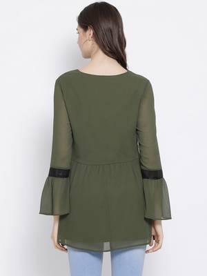 Olive Collateral Stylized Maternity Tunic 4