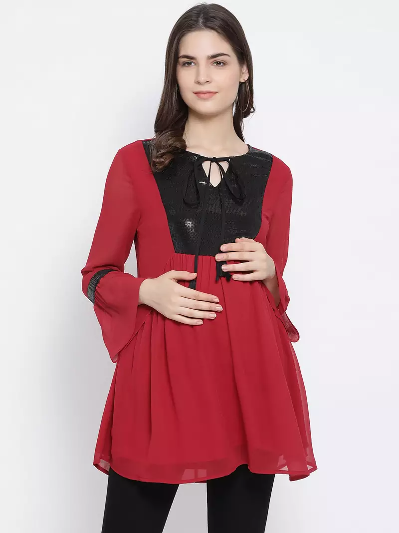 Fiery Tradition Stylized Maternity Tunic