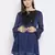Navy Stereo Stylized Maternity Tunic