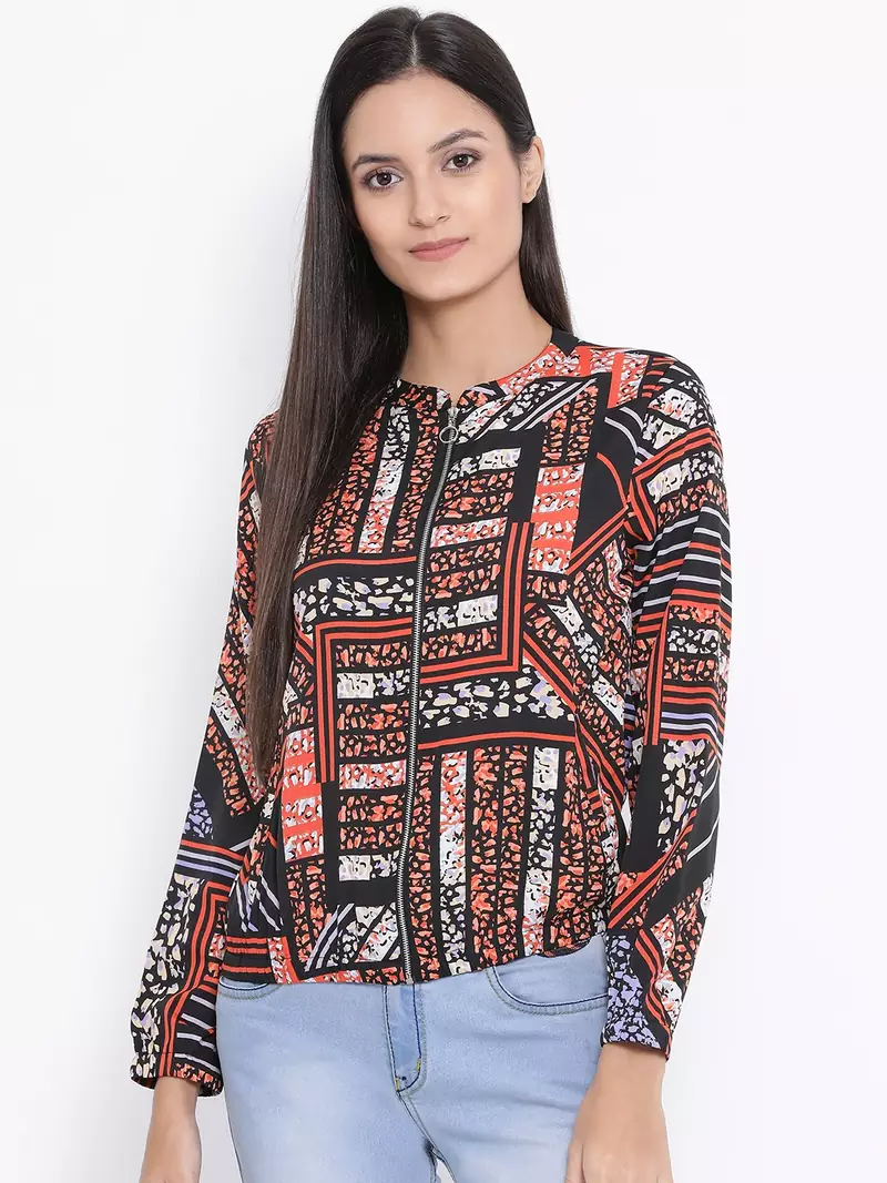 Abstract Passion Women Bomber Jacket