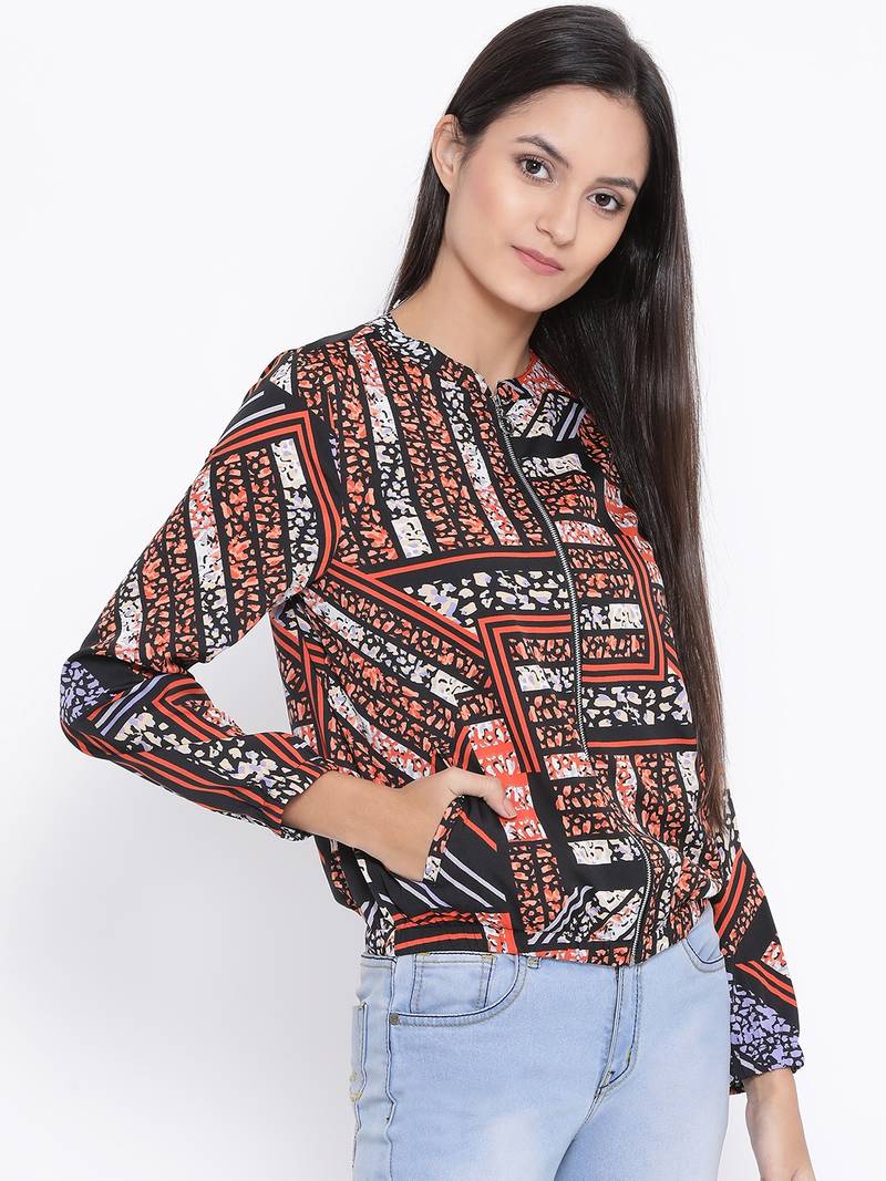Abstract Passion Women Bomber Jacket