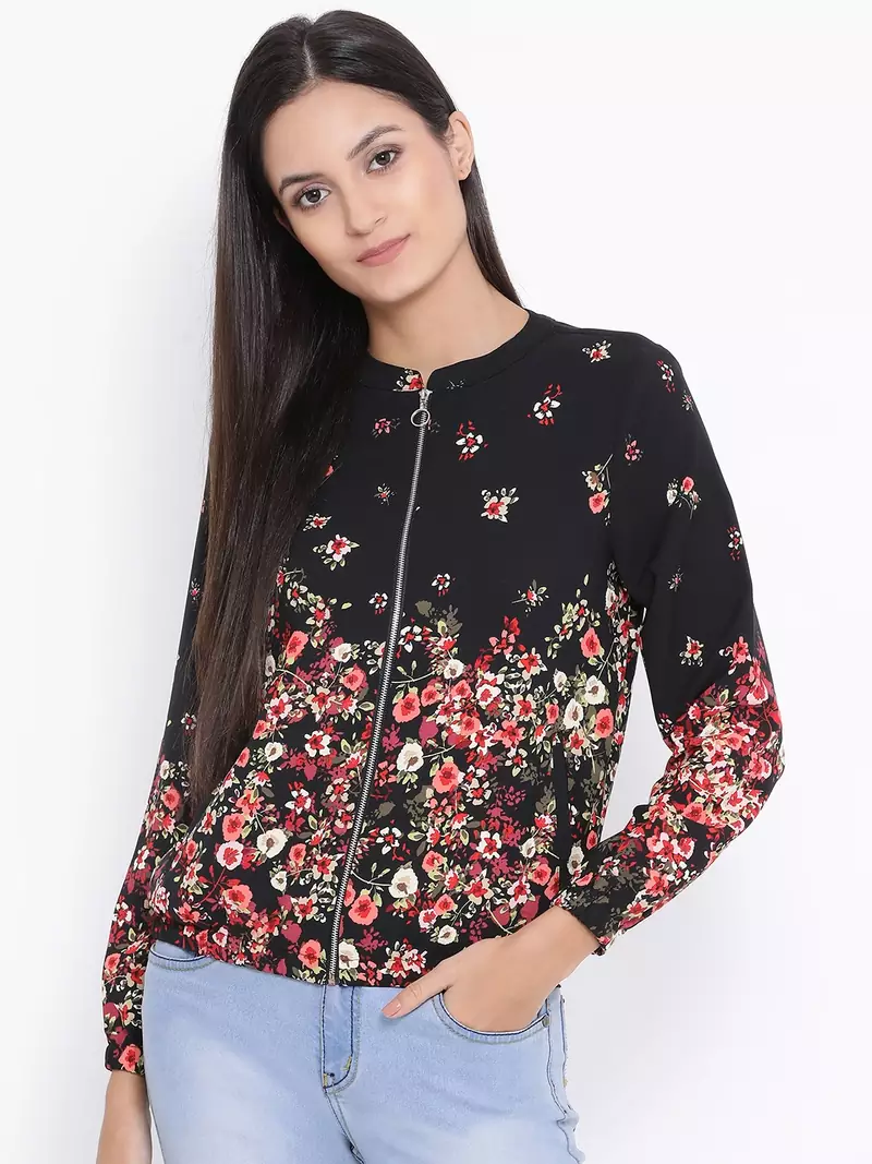 Floral Perfection Women Bomber Jacket