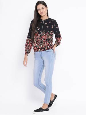 Floral Perfection Women Bomber Jacket 2