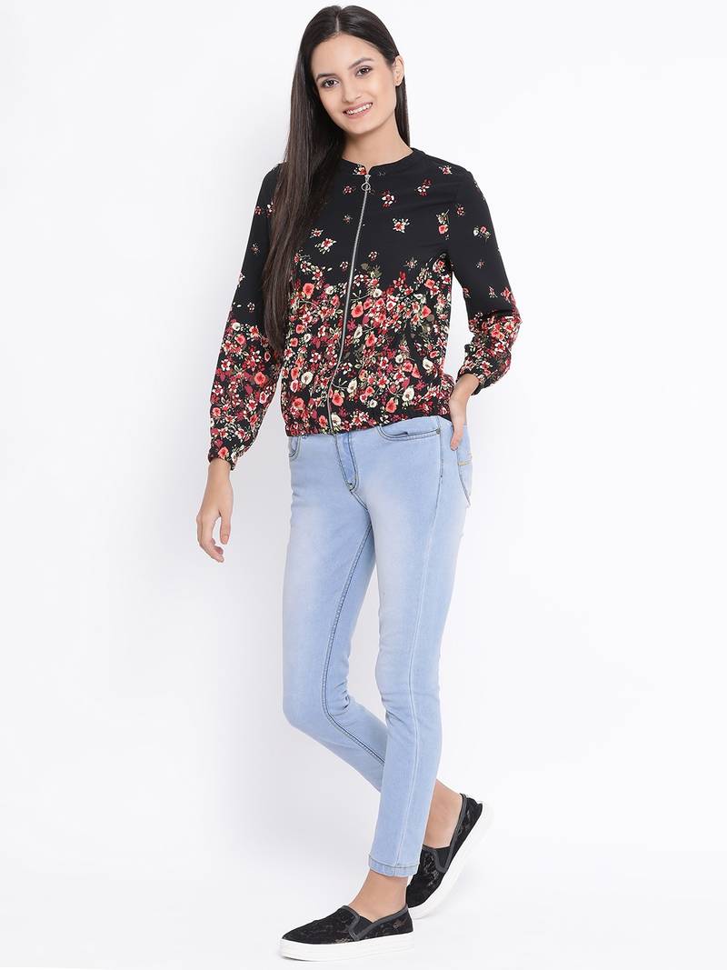 Floral Perfection Women Bomber Jacket