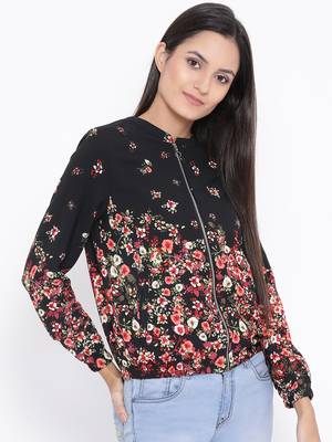 Floral Perfection Women Bomber Jacket 3