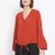 Rust Manic Diva Bloom Tie-Knot Women Top