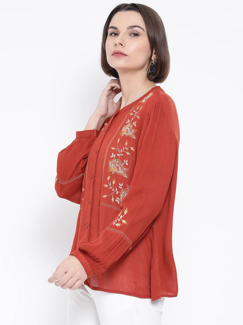 Rust Code Dashan Embro Women Shirt