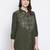 Olive Zone Picasso Embro Women Shirt