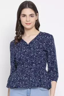 Floral Debut Peplum Women Top