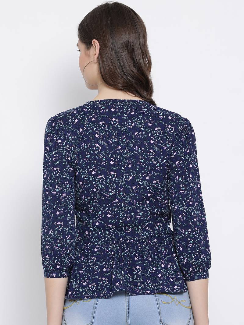 Floral Debut Peplum Women Top