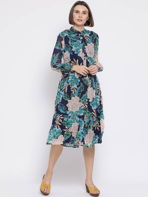 Petal Submerge Fashion Midi Women Dress 1
