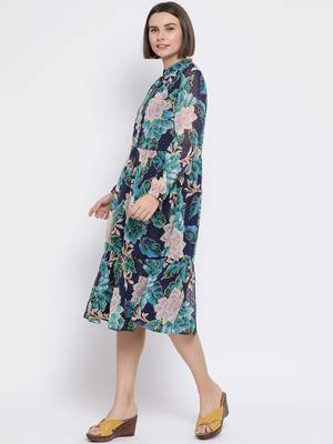 Petal Submerge Fashion Midi Women Dress 2