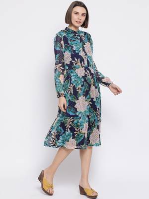 Petal Submerge Fashion Midi Women Dress 3