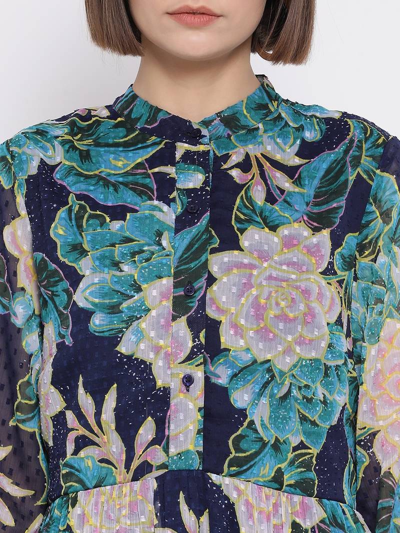 Petal Submerge Fashion Midi Women Dress