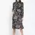 Floral Dectorial Caution Midi Maternity Dress