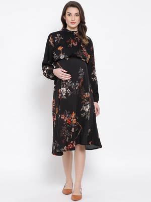 Floral Enigma Docile Maternity Women Dress 1