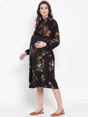 Floral Enigma Docile Maternity Women Dress 2