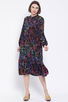 Glam Fashion Ring Midi Women Dress