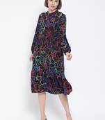 Glam Fashion Ring Midi Women Dress