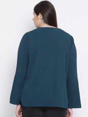 Ocean Pastel ZipperPlus Size Women Top 4
