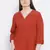 Rust Minora Zipper Plus Size Women Top
