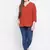 Rust Minora Zipper Plus Size Women Top
