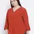 Rust Minora Zipper Plus Size Women Top
