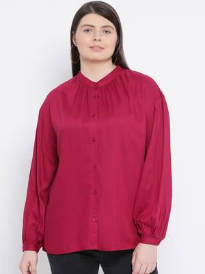 Fuschia Dorothy Plus Size Women Shirt 1