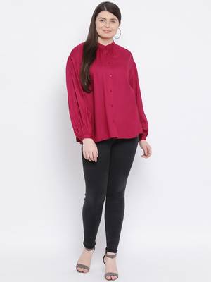 Fuschia Dorothy Plus Size Women Shirt 2