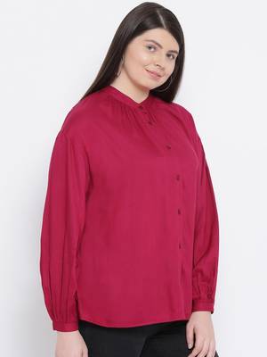 Fuschia Dorothy Plus Size Women Shirt 3