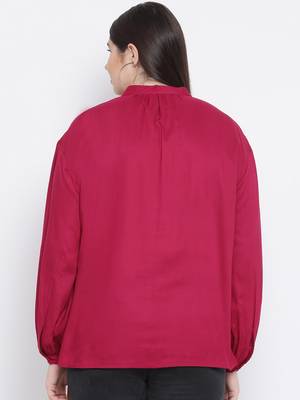 Fuschia Dorothy Plus Size Women Shirt 4