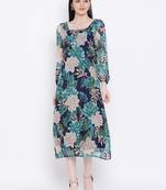 Floral Curve Fashion Ion Women Dress