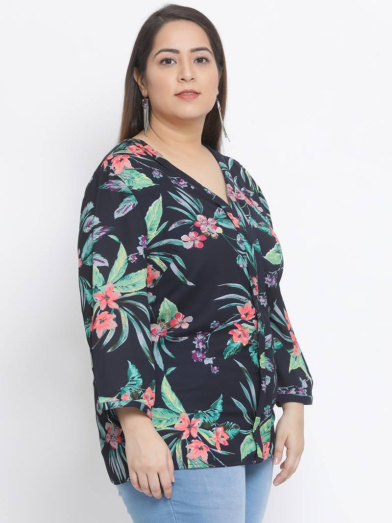 Floral Mania Plus Size Women Top
