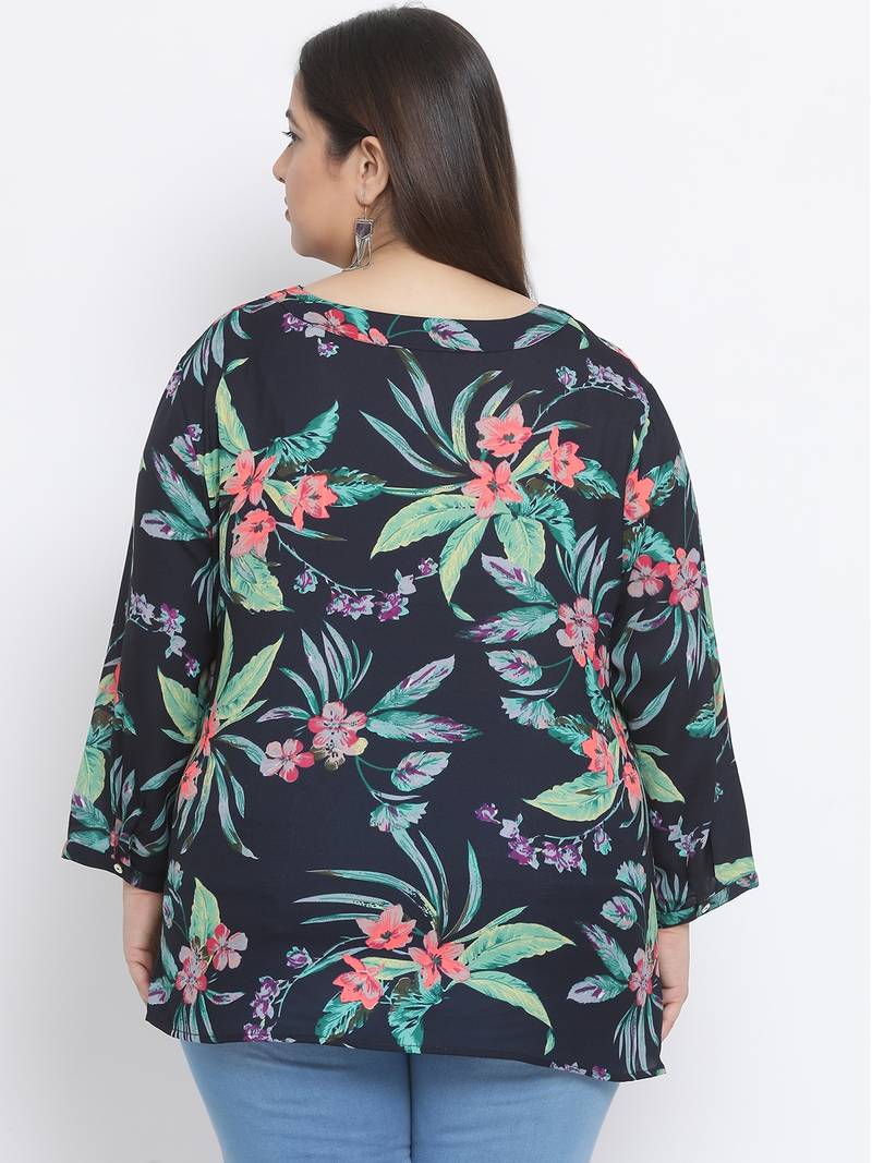 Floral Mania Plus Size Women Top